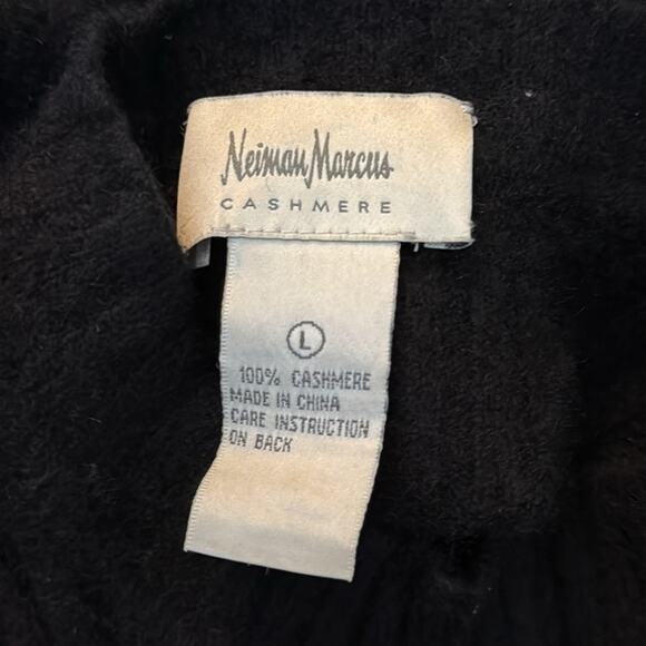 Neiman Marcus Black Cashmere Button Up Midi Maxi Cardigan Duster Sweater - Picture 3 of 3